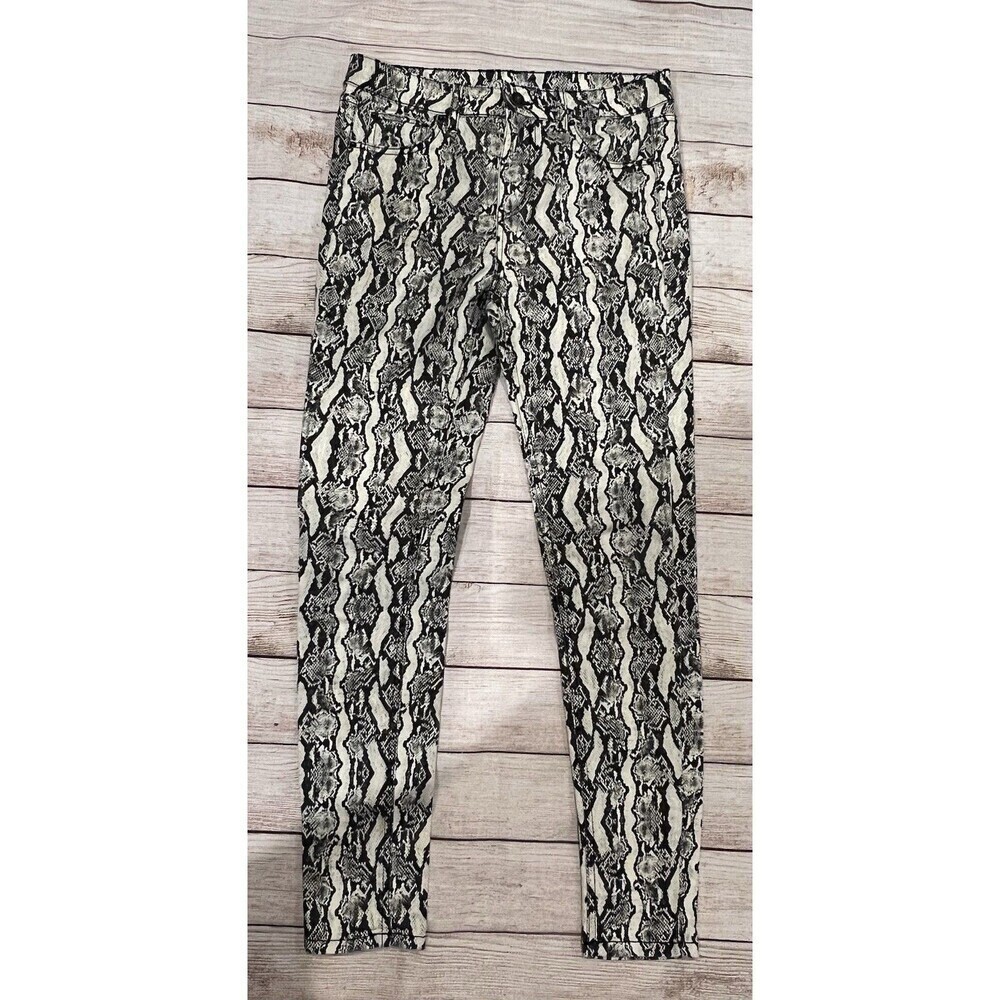 Wild Fable Womens Skinny Pants  Snakeskin Print High Rise Stretch Black/Beige 6